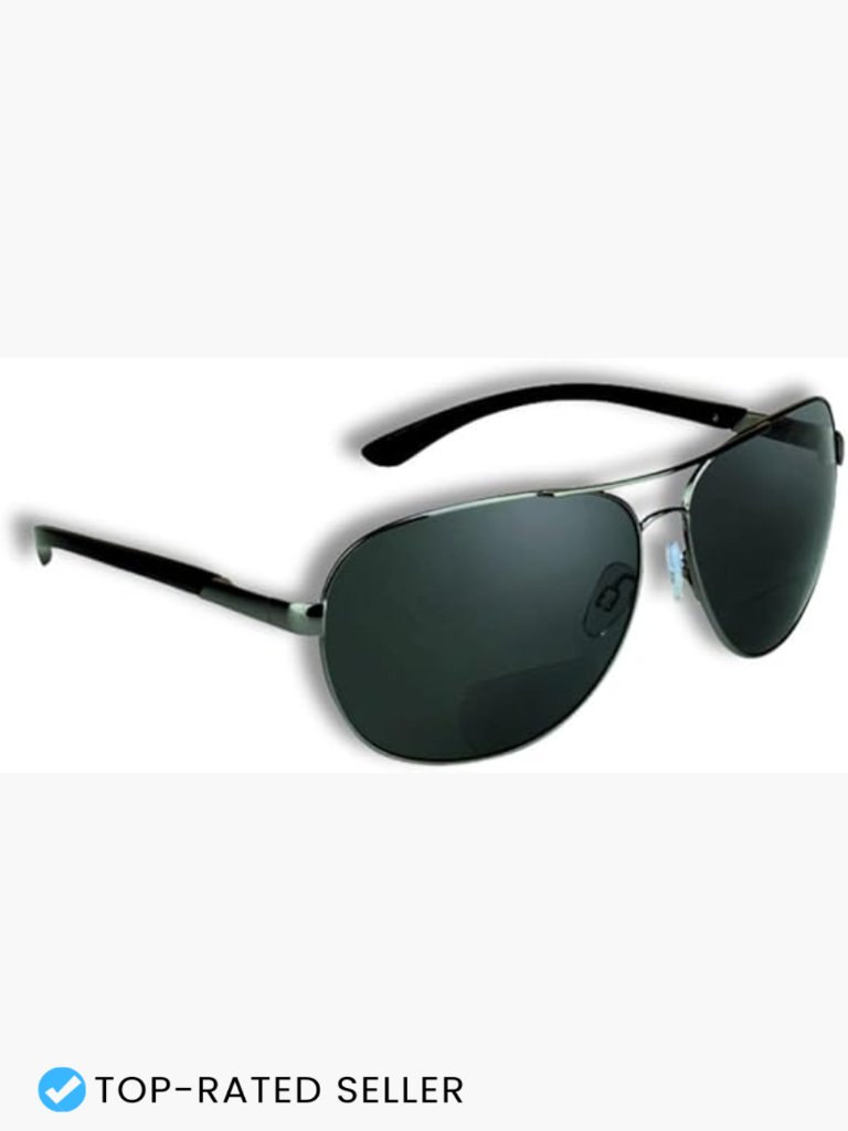 Polarized Bifocal Sunglass Readers Classic Aviator Style Spring Hinge Fishing